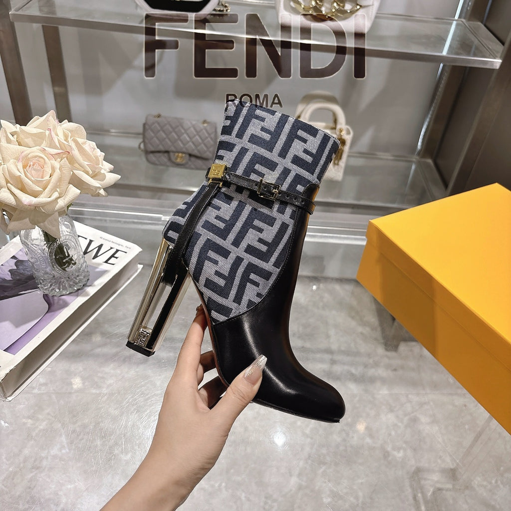Round toe leather Delfina boots 1824111503