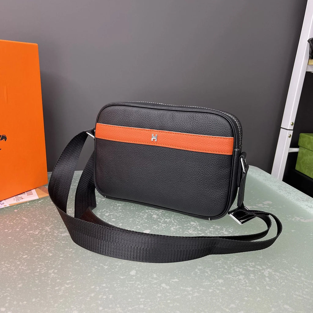 Light Luxury Trendy Travel Genuine Leather Shoulder Crossbody Bag For MenPD05202412609