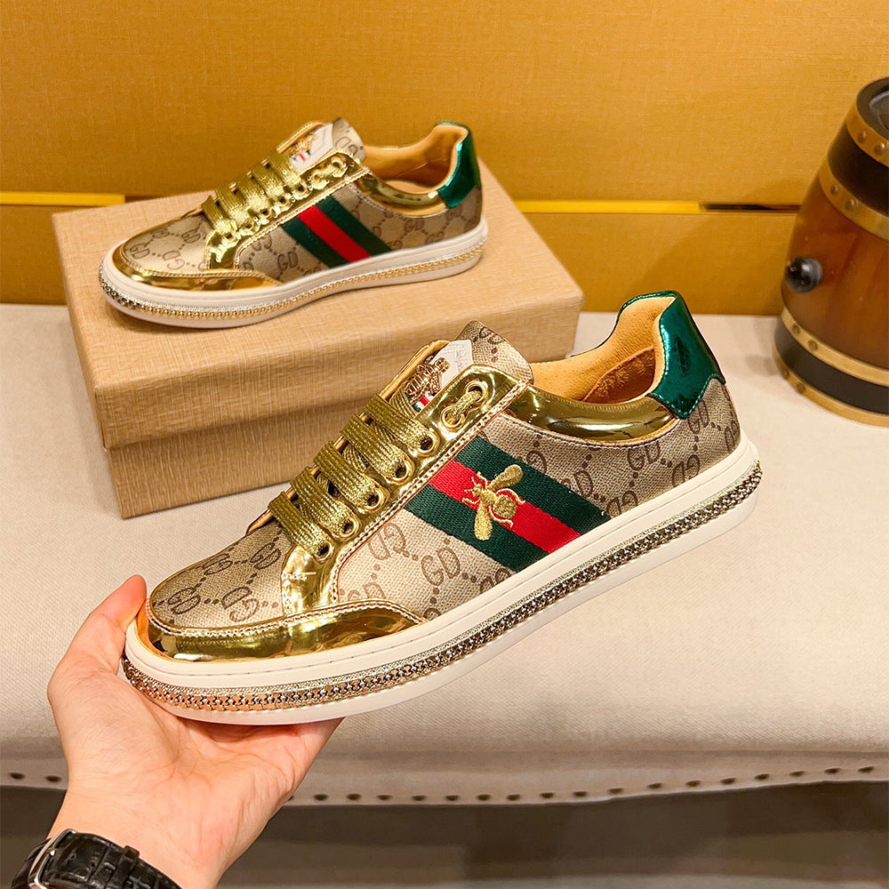 Gold Fashion Men's Sneakers