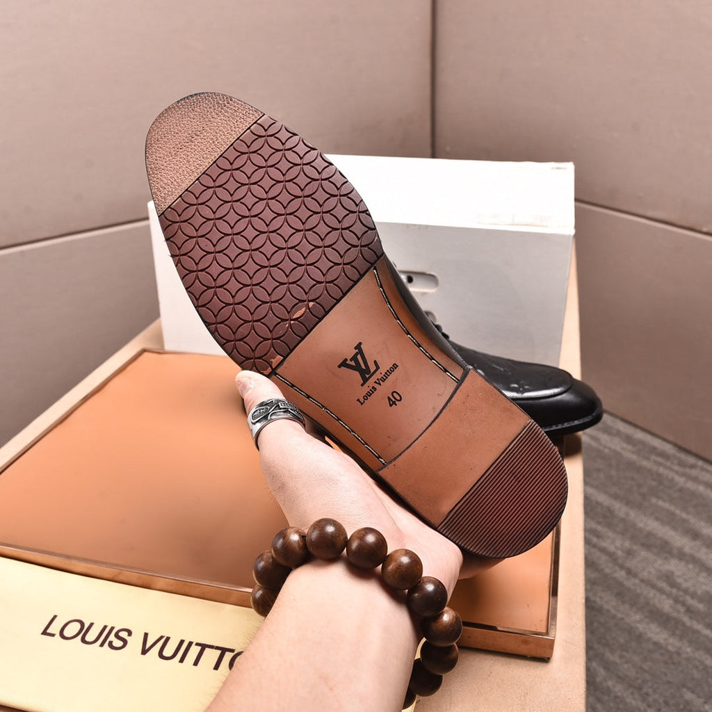 L high-top printed business leather shoes 0724120515