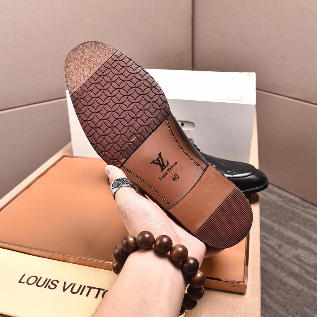 L high-top printed business leather shoes 0724120515