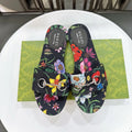 New Floral Horsebit Buckle Women's Slippers 1025070413
