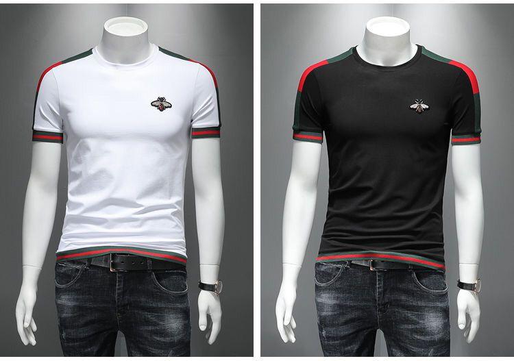 Fashion Small Bee Embroidery Short Sleeve T-shirt 1024060609