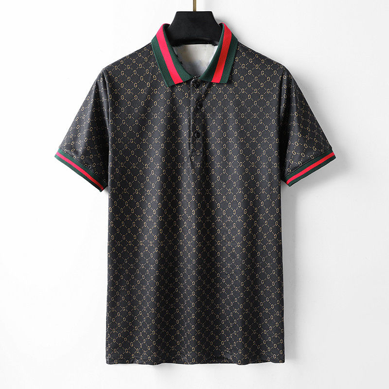 Men's summer fashionable new polo shirt (3 color White&Black&Brown) PD0223082201