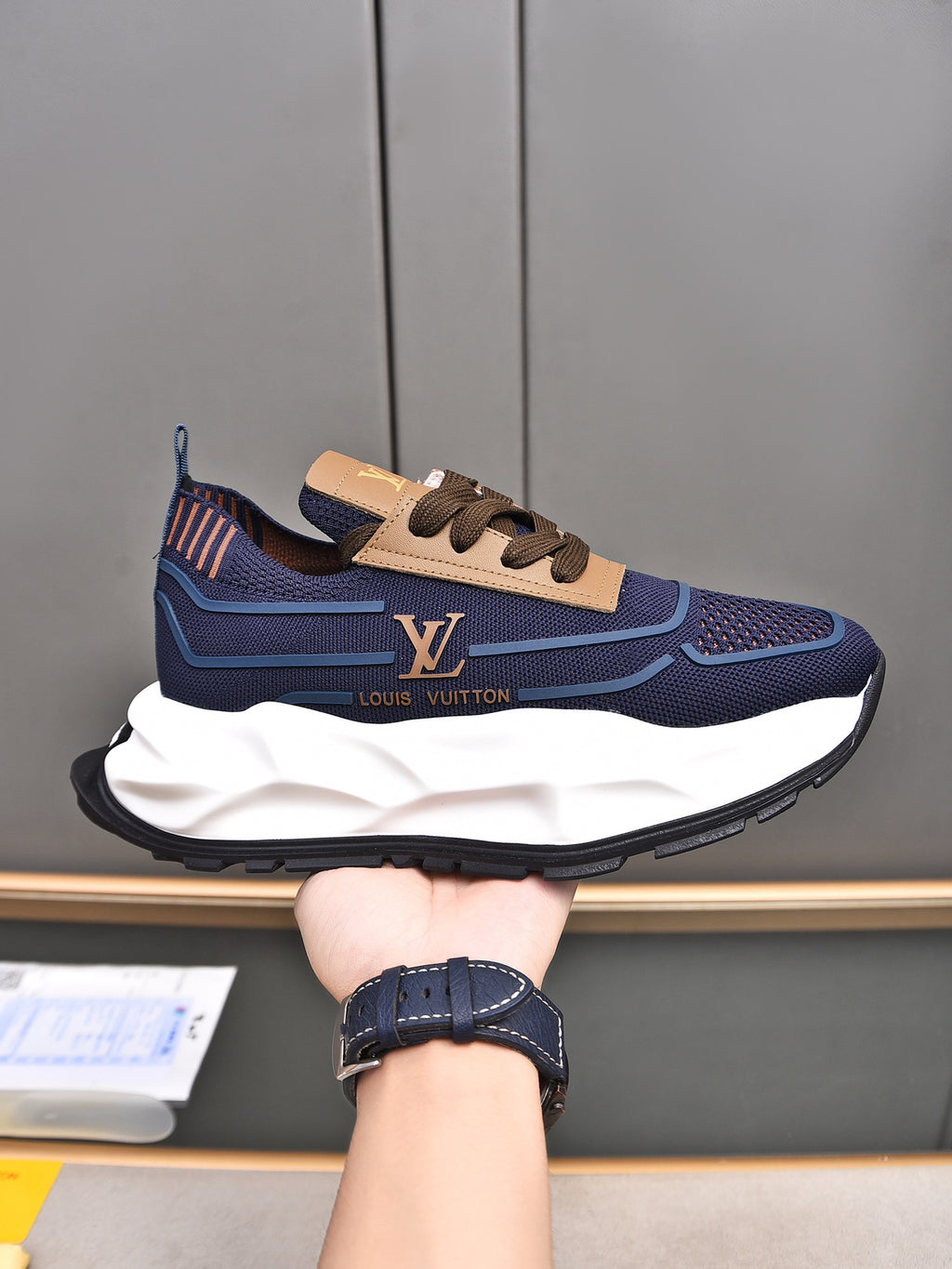 Men's Flyknit Elastic Rubber Sole Sneakers 0726030601