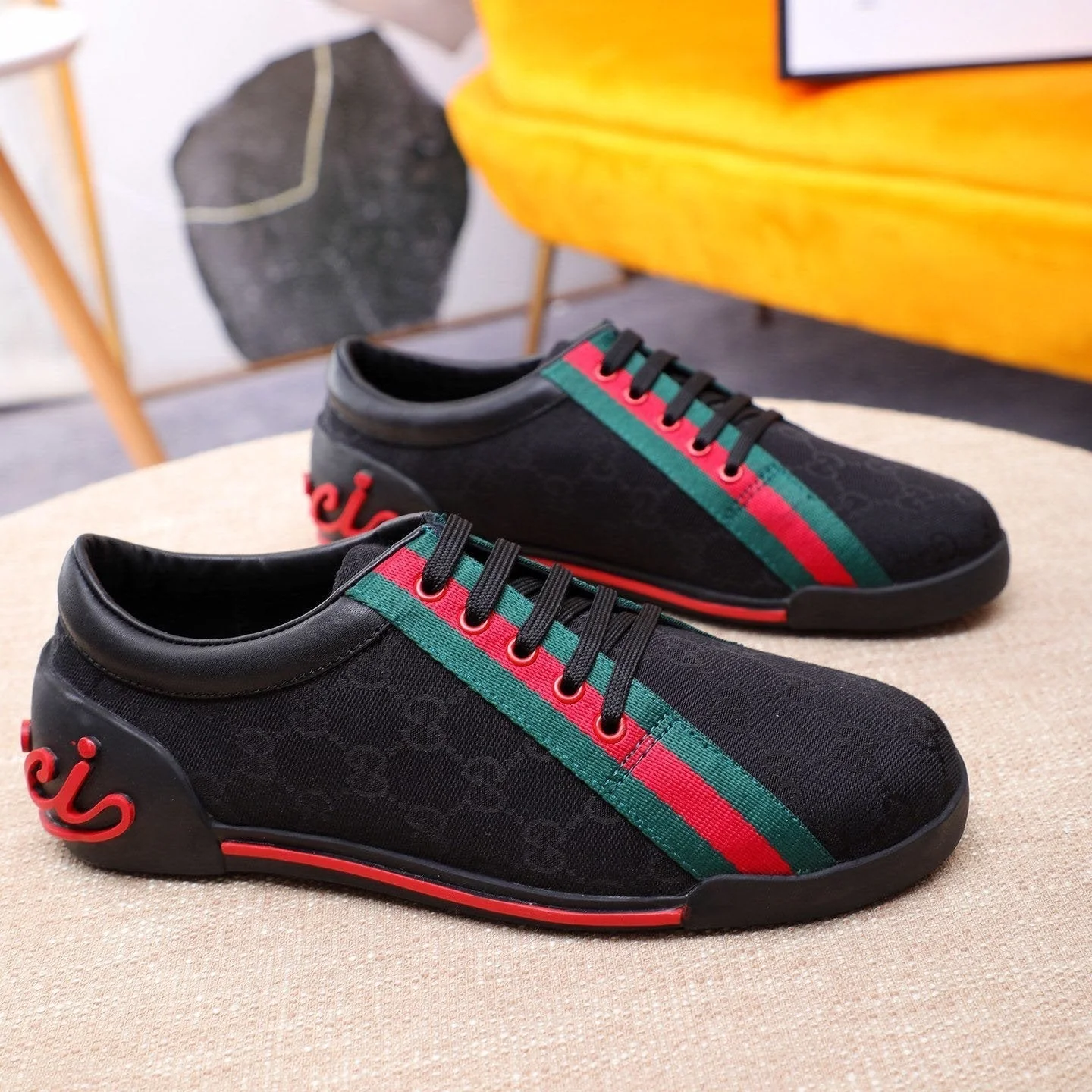 classic printed low-top rubber-soled sports shoes 0725061703
