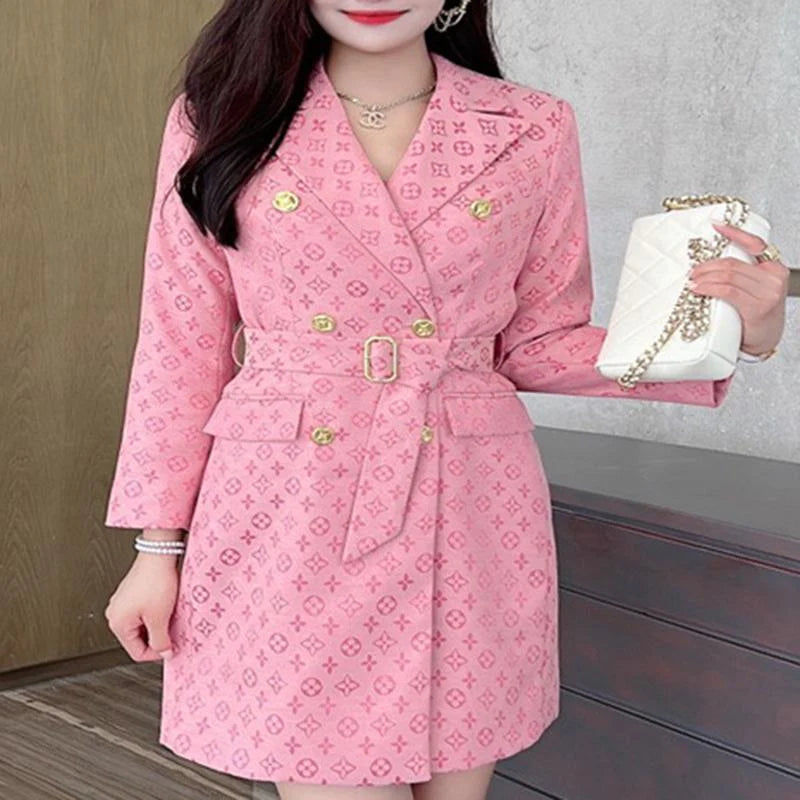 New long-sleeved design waisted suit fashion dress 1024021901