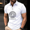 Men's Fashion Printed Polo Collar Short Sleeves 1024042516
