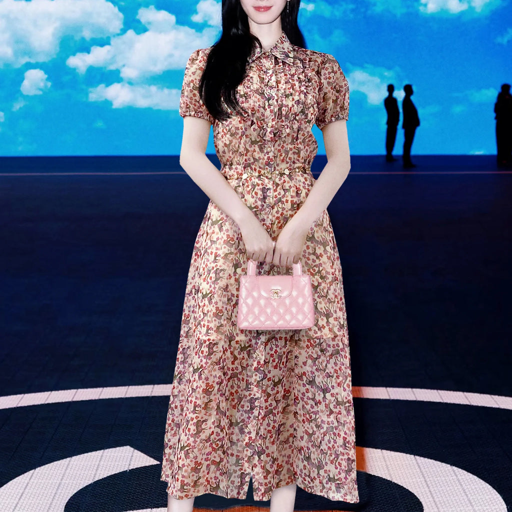 New fashion holiday style floral slim dresses for women 1025041705