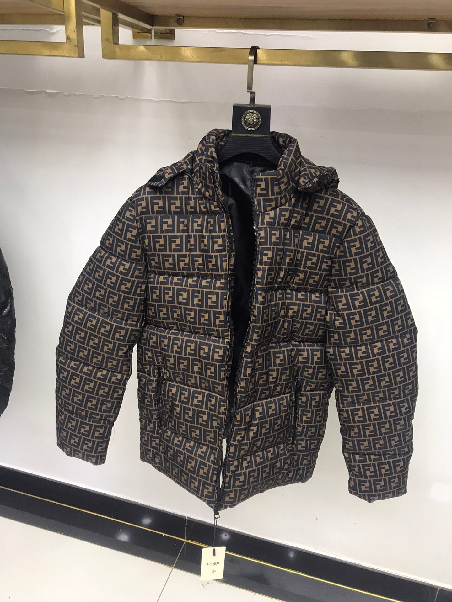 F All-Over Printed Thickened Warm down Cotton Jacket XC0823103003