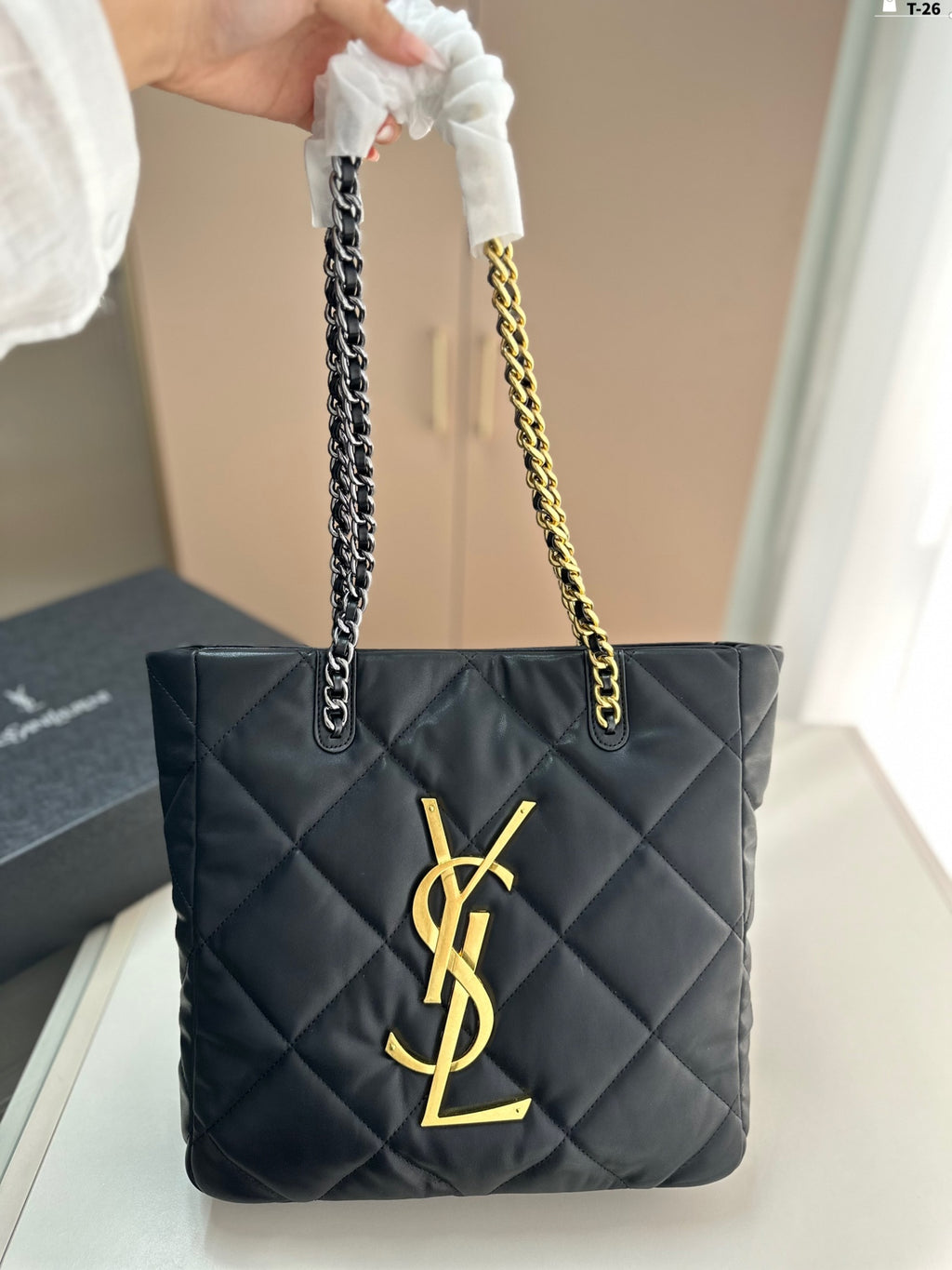 Y fashion rhombus chain tote bag 0724061208