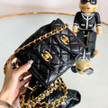 Vintage  Backpack-Gold-tone Metal-2 Sizes