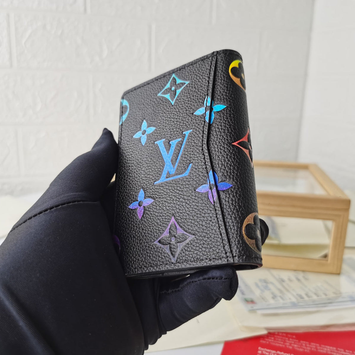 Silk screen multicolored small wallet S XC16051002