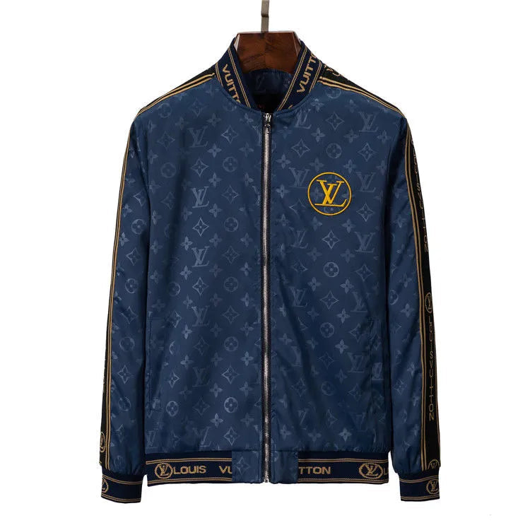 Light luxury floral big brand stand collar jacket men's thin section slim fit casual coat