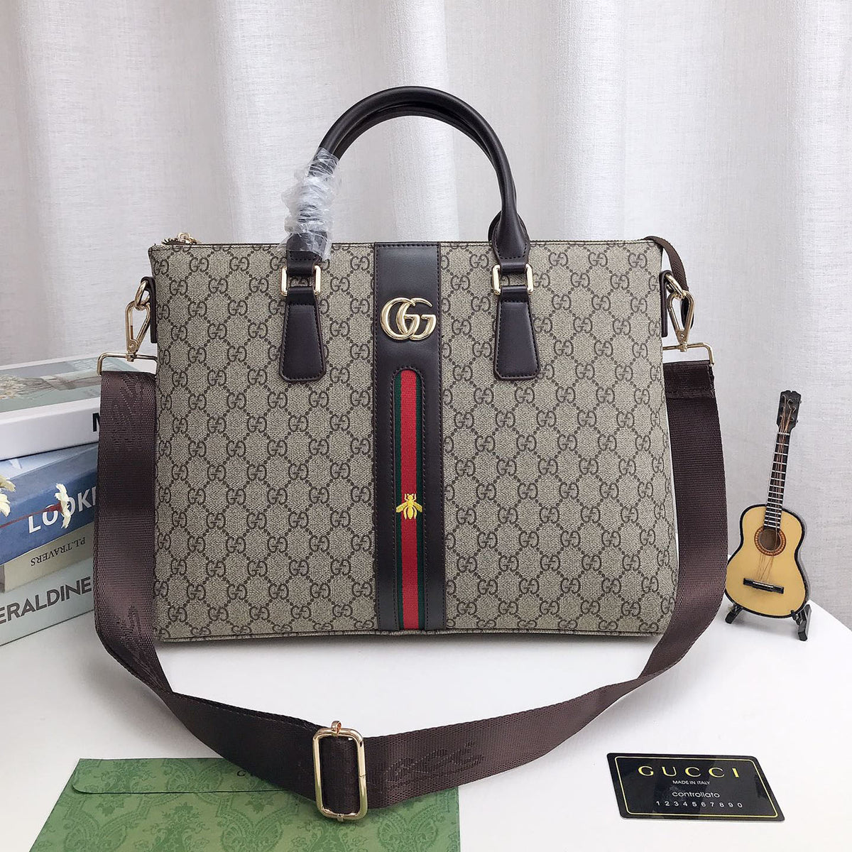 G printed men's bag briefcase handbag computer bag 1824072305