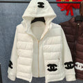 New Versatile CC Patch Sleeve Hooded Puffer Jacket PD1326102615