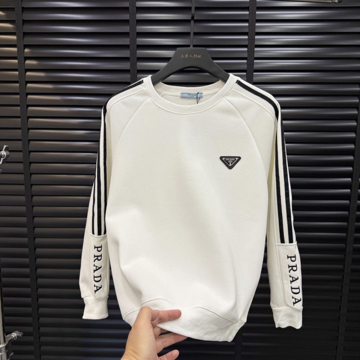 New Fashion Men's PRA Logo Crew Neck Sweatshirt PD1326102117
