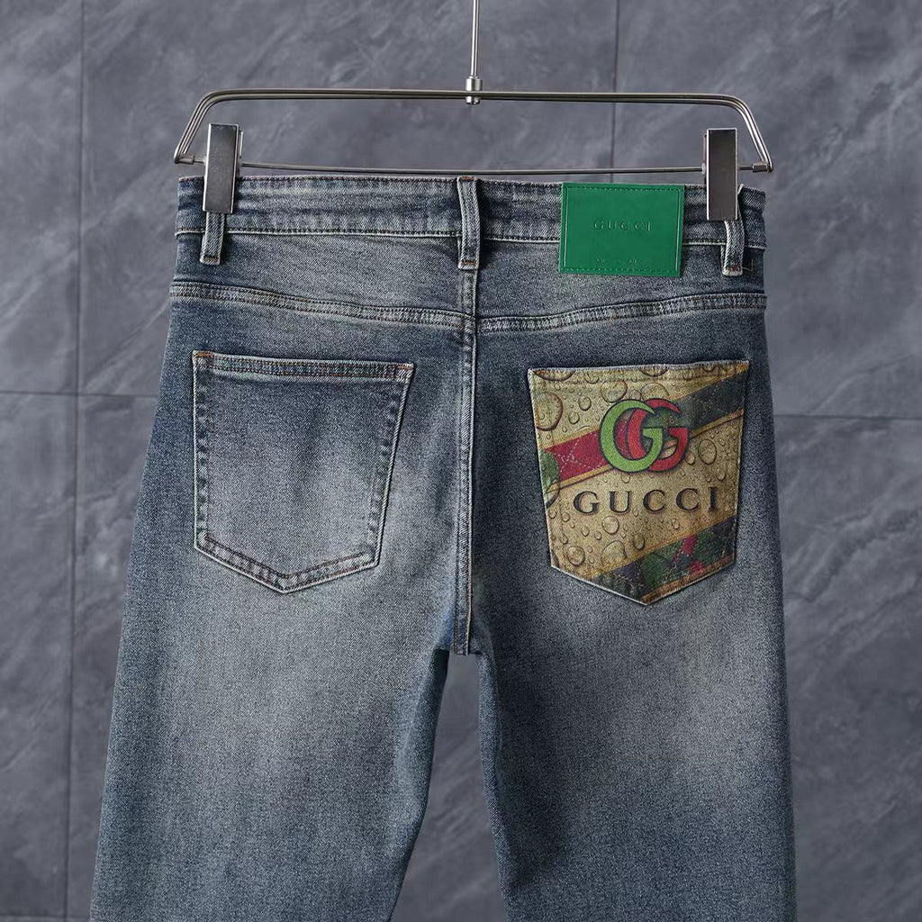 Men's Fashion Slim-Fit Straight-Leg Jeans 1026062911