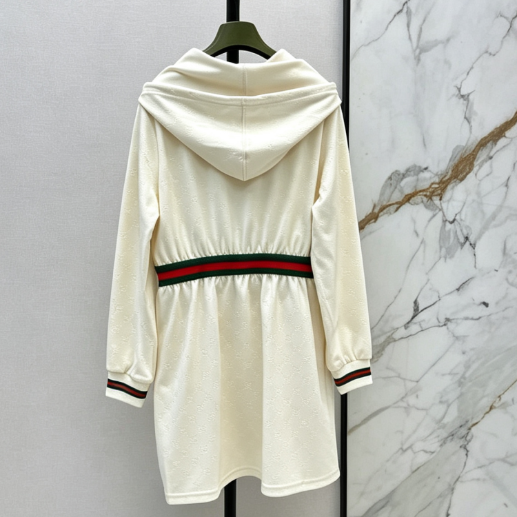 New Fashion Women's Hooded Drawstring Waist Dress PD1326091009