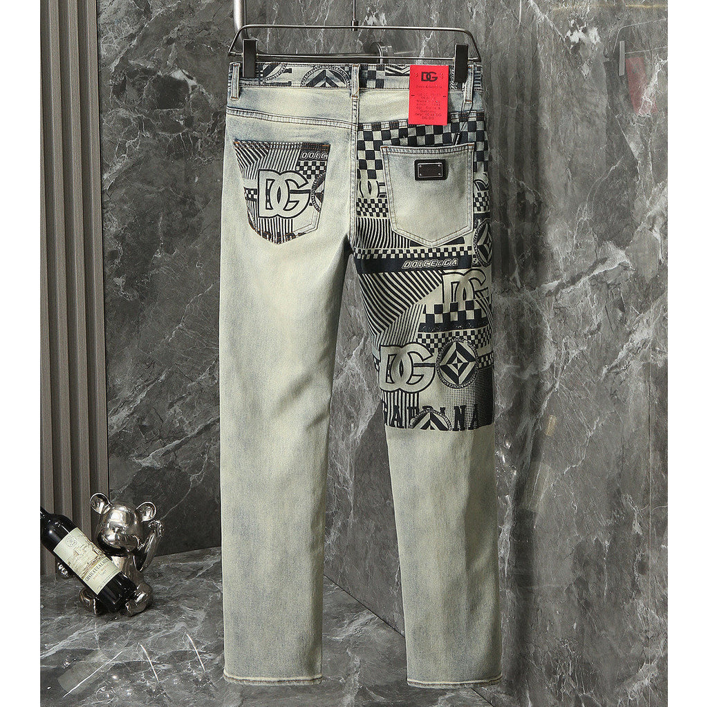 New Classic Printed Jeans for Men 1026062901