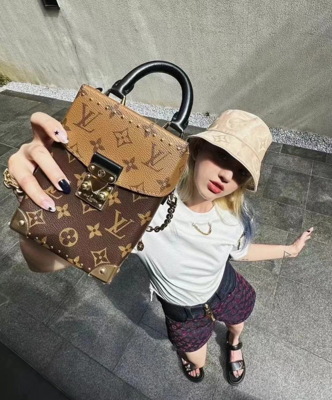 L fashion print camera bag 0725021908