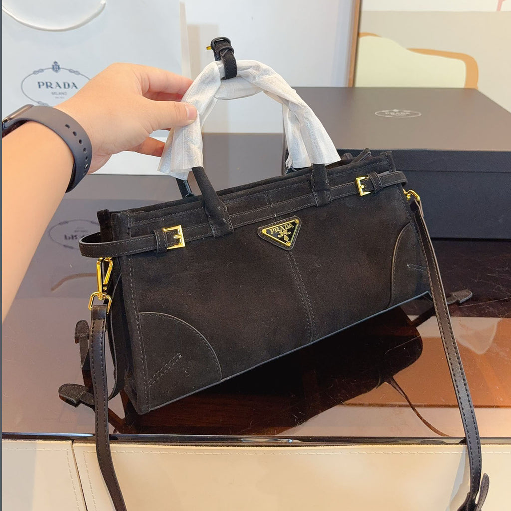 PAR SoftLux suede horizontal shoulder bag XC24092314