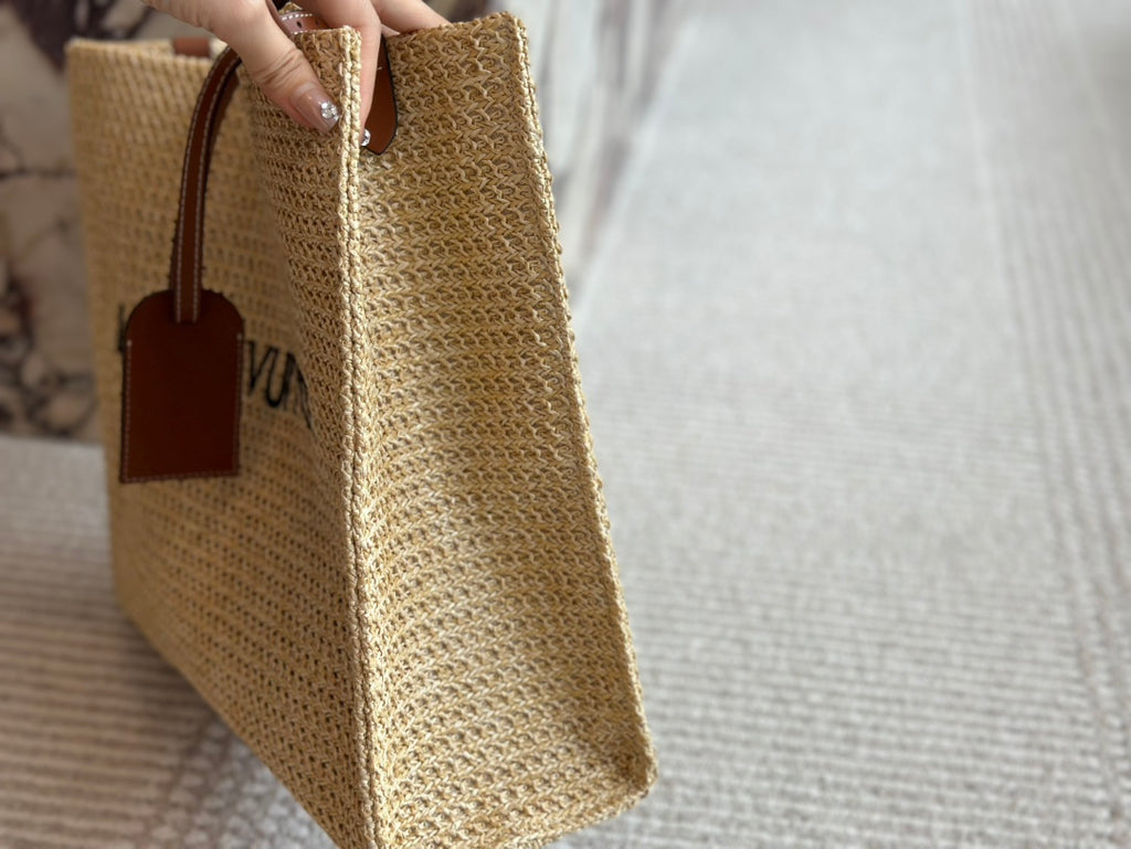 V Fashion Summer Limited Straw Shopping Bag 0724082703