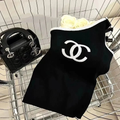 Fashion New Knitted Sling Spice Girl Slant Shoulder Vest Top 1024031120