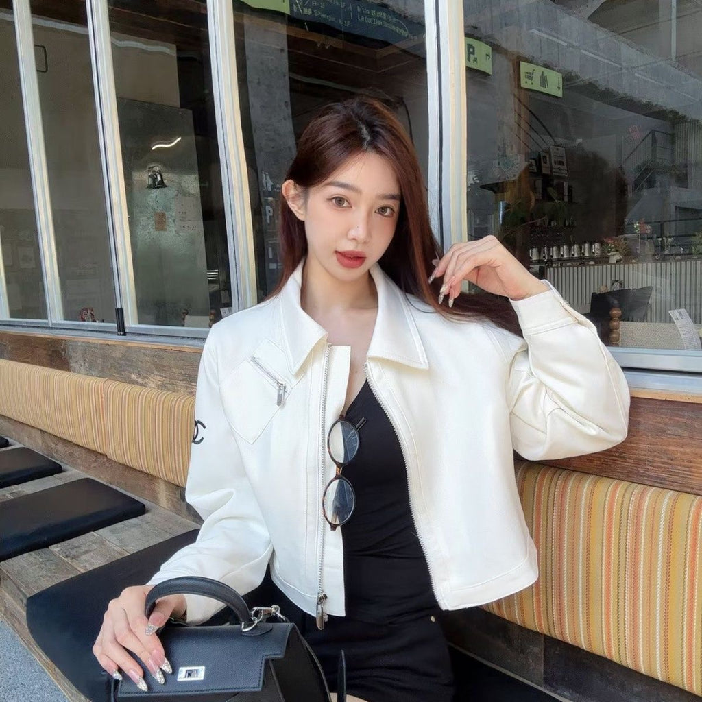 CC Fashion Short Leather Jacket 02