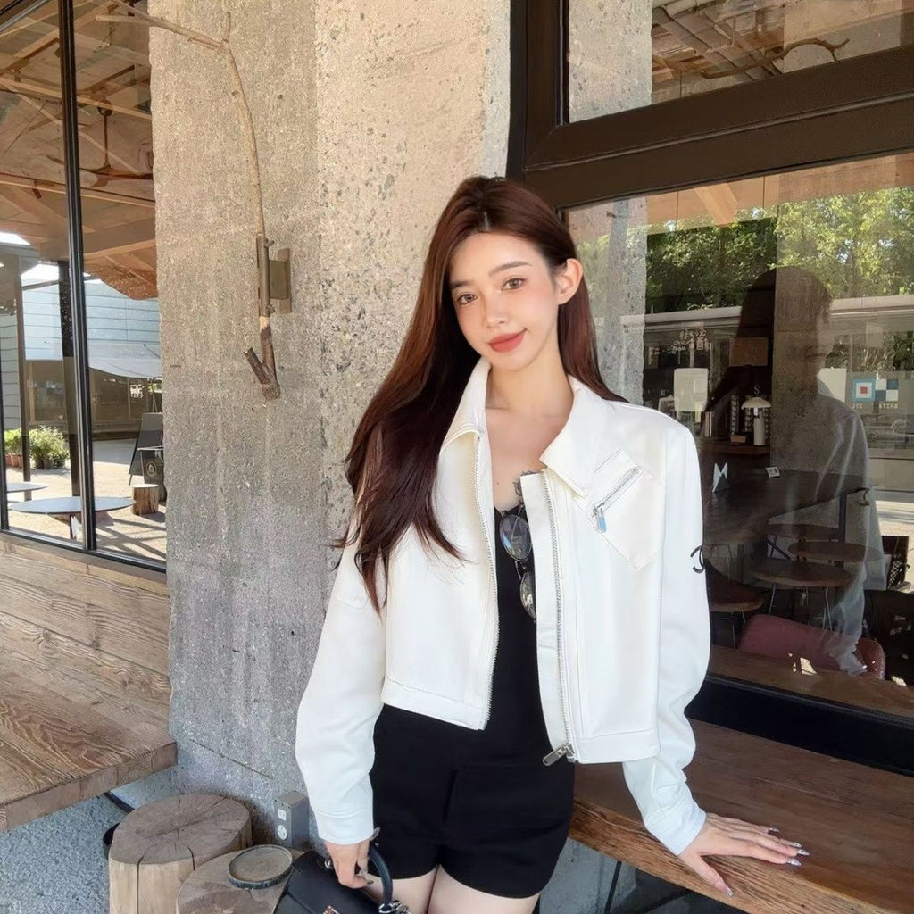 CC Fashion Short Leather Jacket 02
