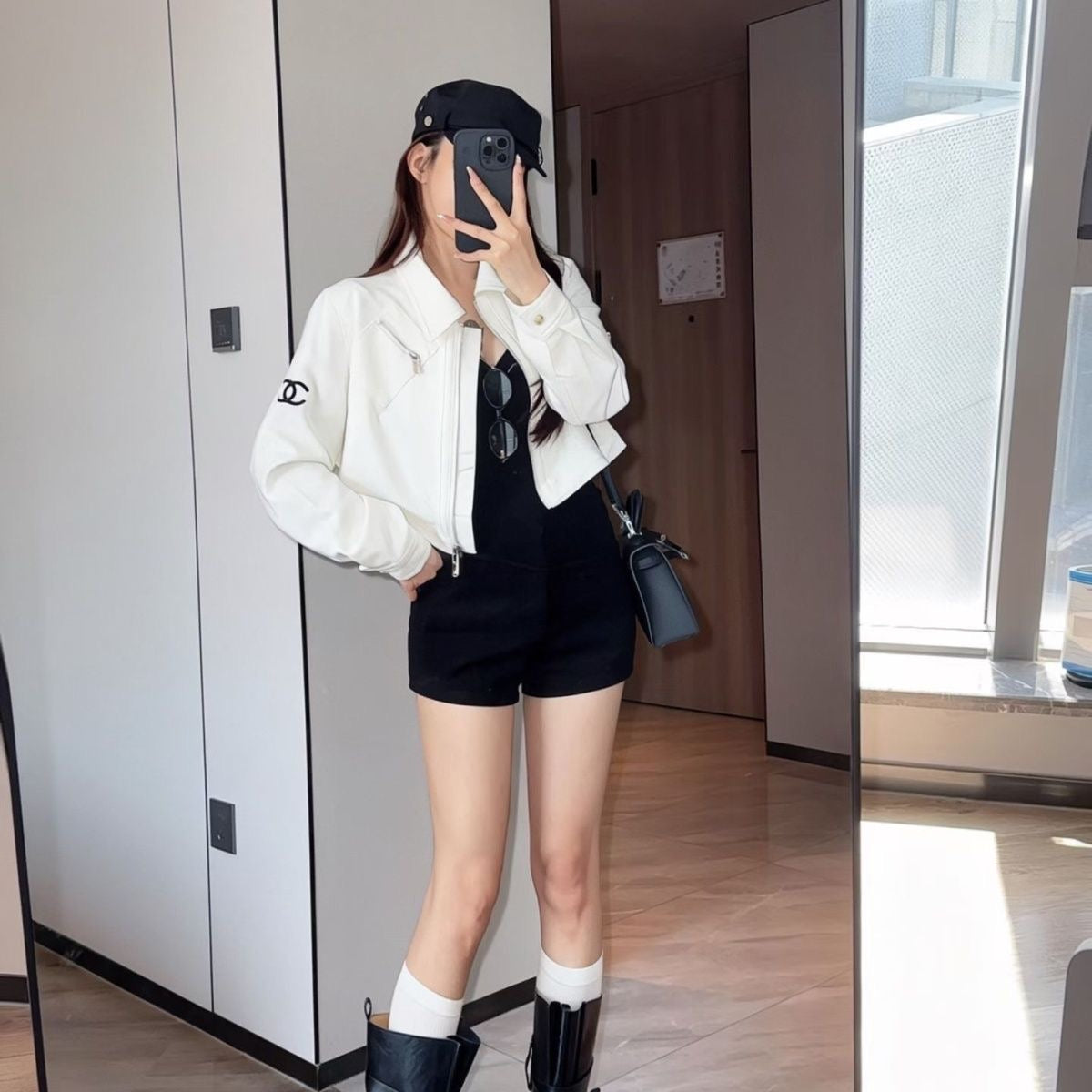 CC Fashion Short Leather Jacket 02