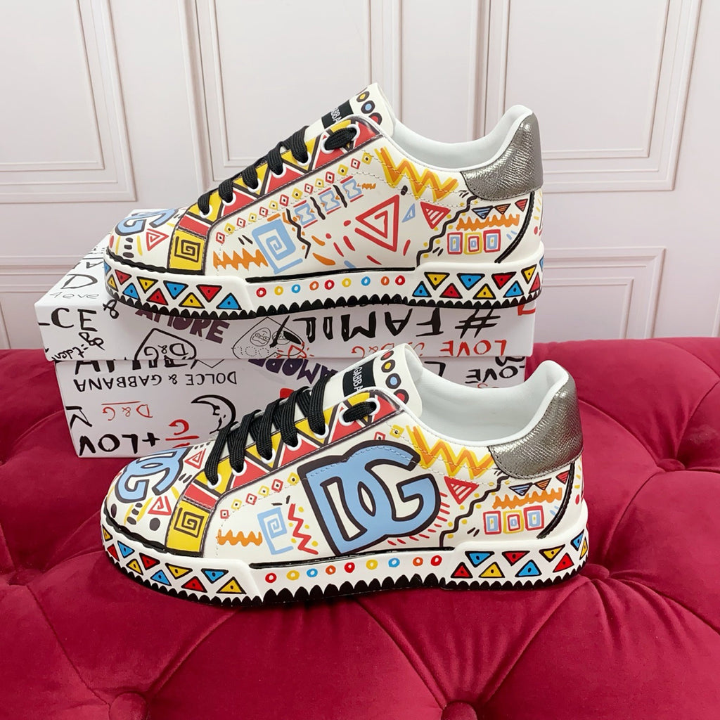 DG New Fashionable Printed Couple Sneakers 0726090320