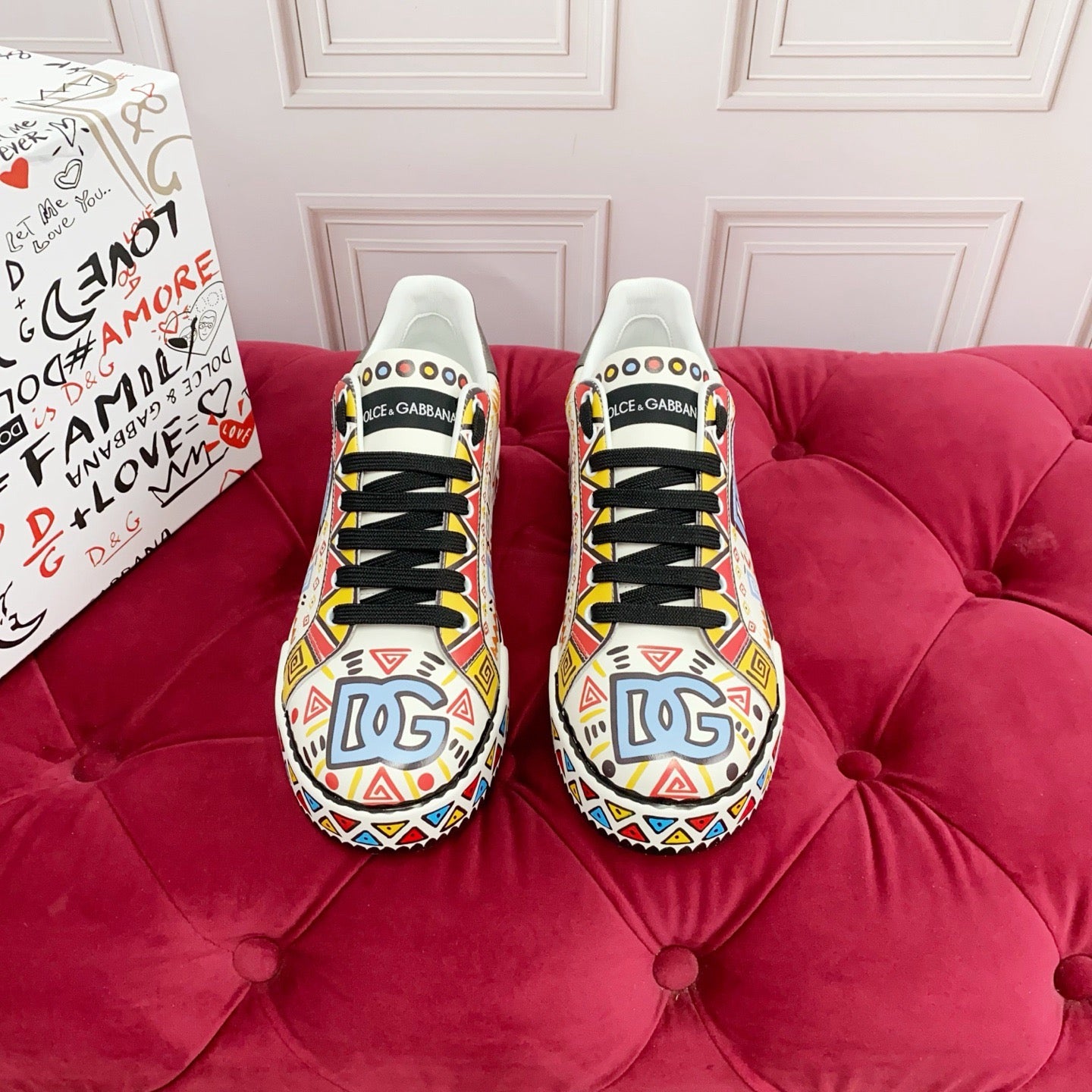 DG New Fashionable Printed Couple Sneakers 0726090320