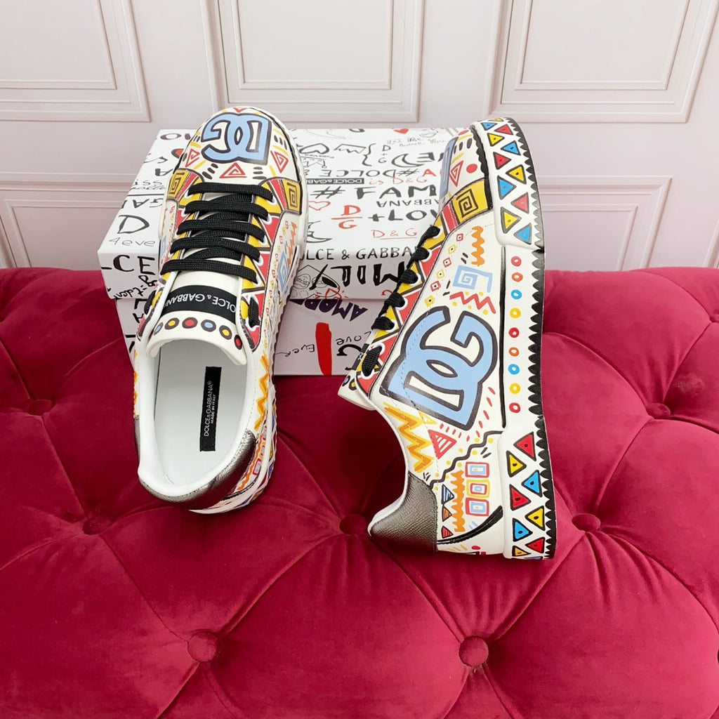 DG New Fashionable Printed Couple Sneakers 0726090320