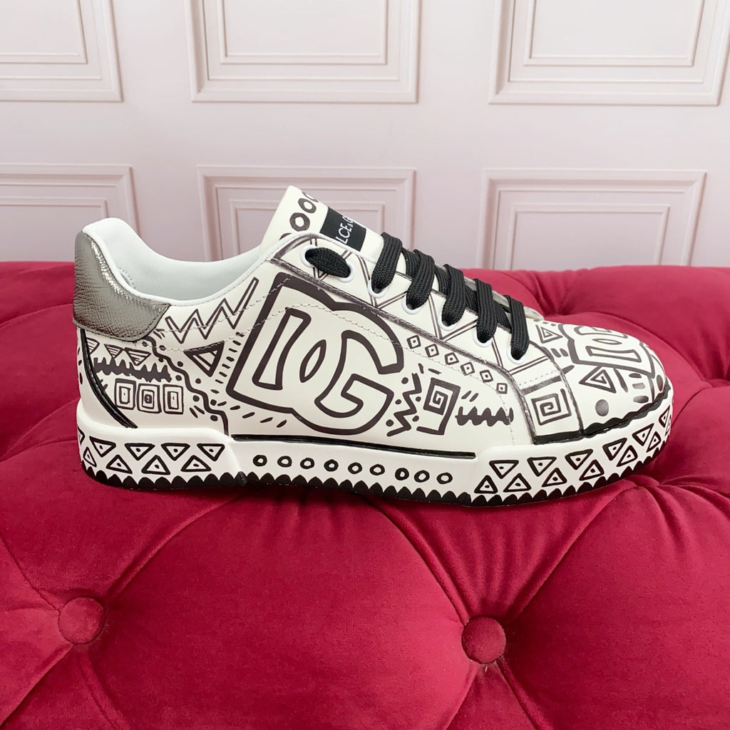 DG New Fashionable Printed Couple Sneakers 0726090321