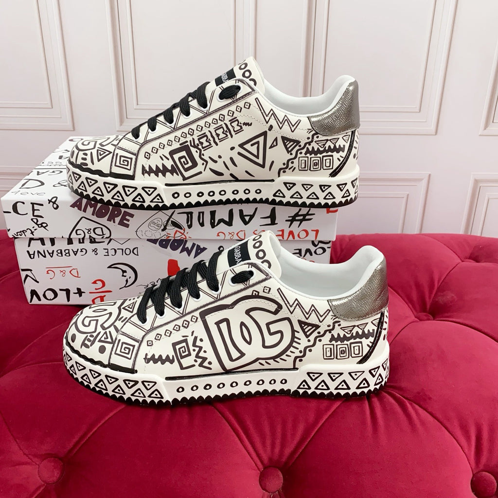 DG New Fashionable Printed Couple Sneakers 0726090321