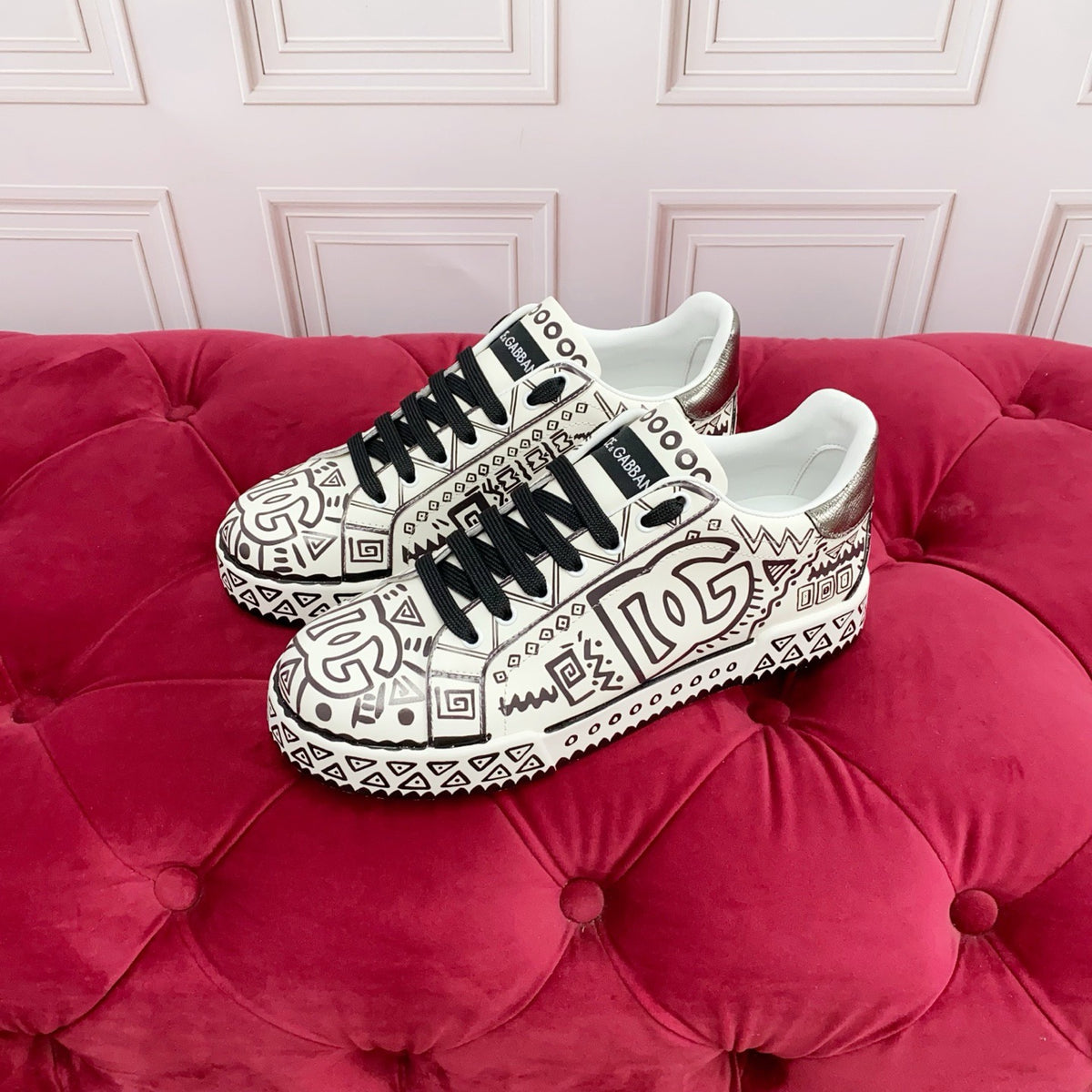 DG New Fashionable Printed Couple Sneakers 0726090321
