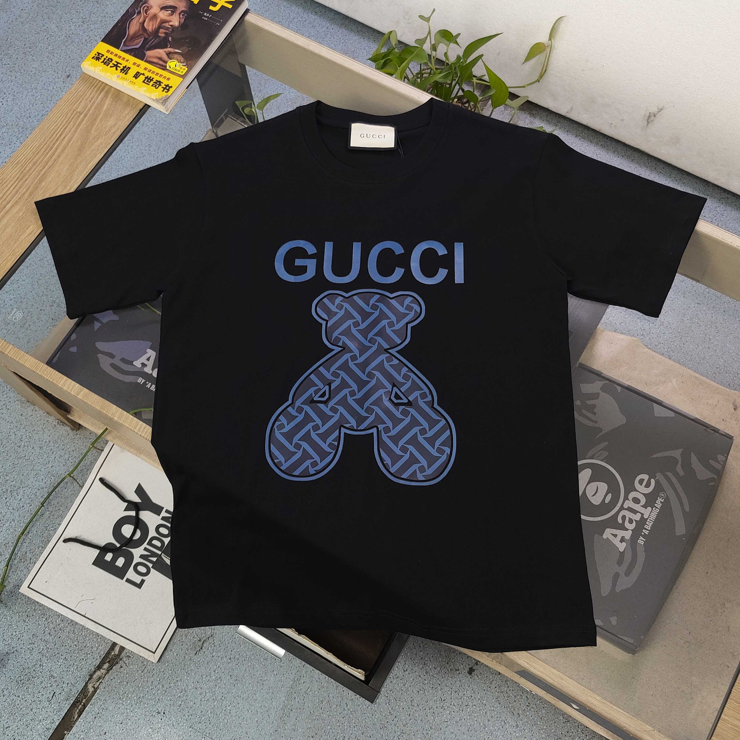 Letter print casual short-sleeved T-shirt for couples 1426013011