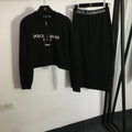 Women's Embroidered Loosen Sweat Straight Long Skirt Suit 1024111109