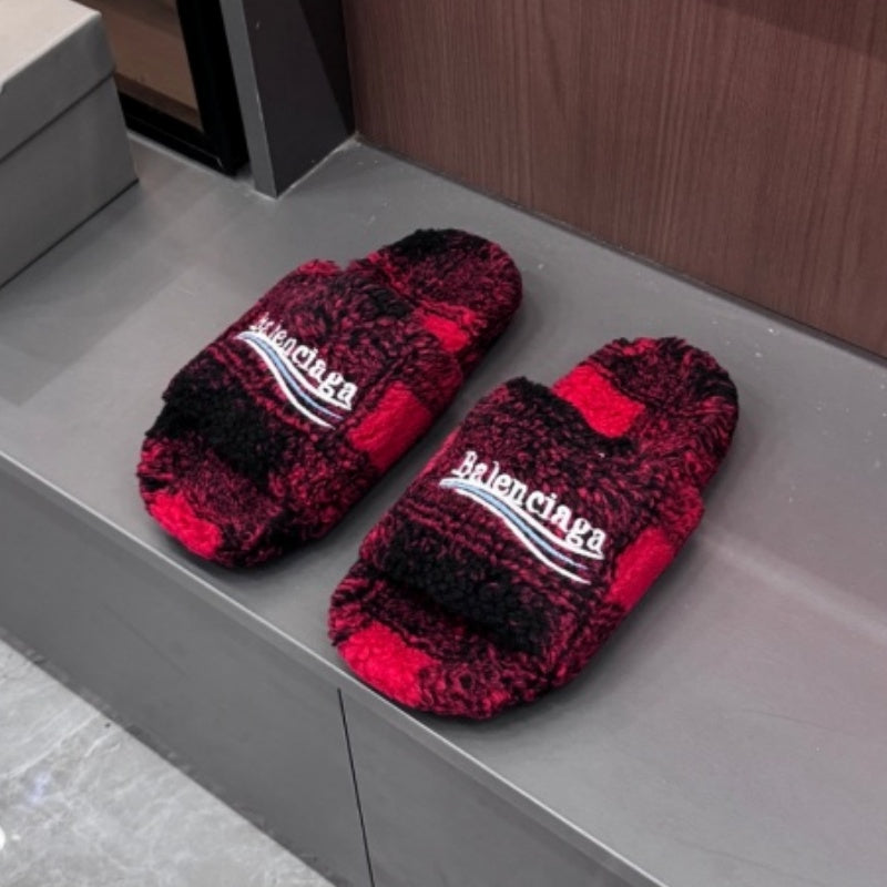New Fashion Teddy Fur Couple Plush Slippers PF1326092101