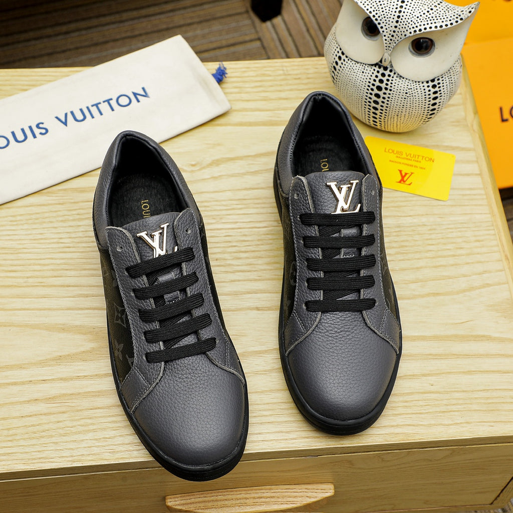 L classic monogram leather flat sneakers 0724122410