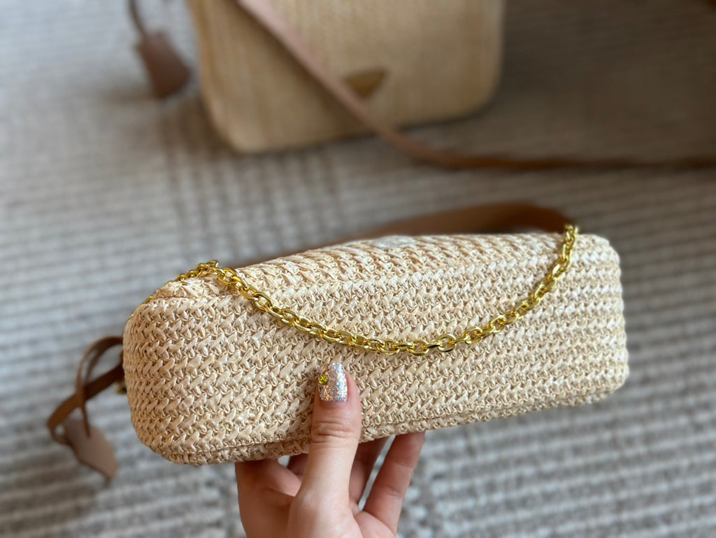 P fashionable straw armpit bag 0724032003