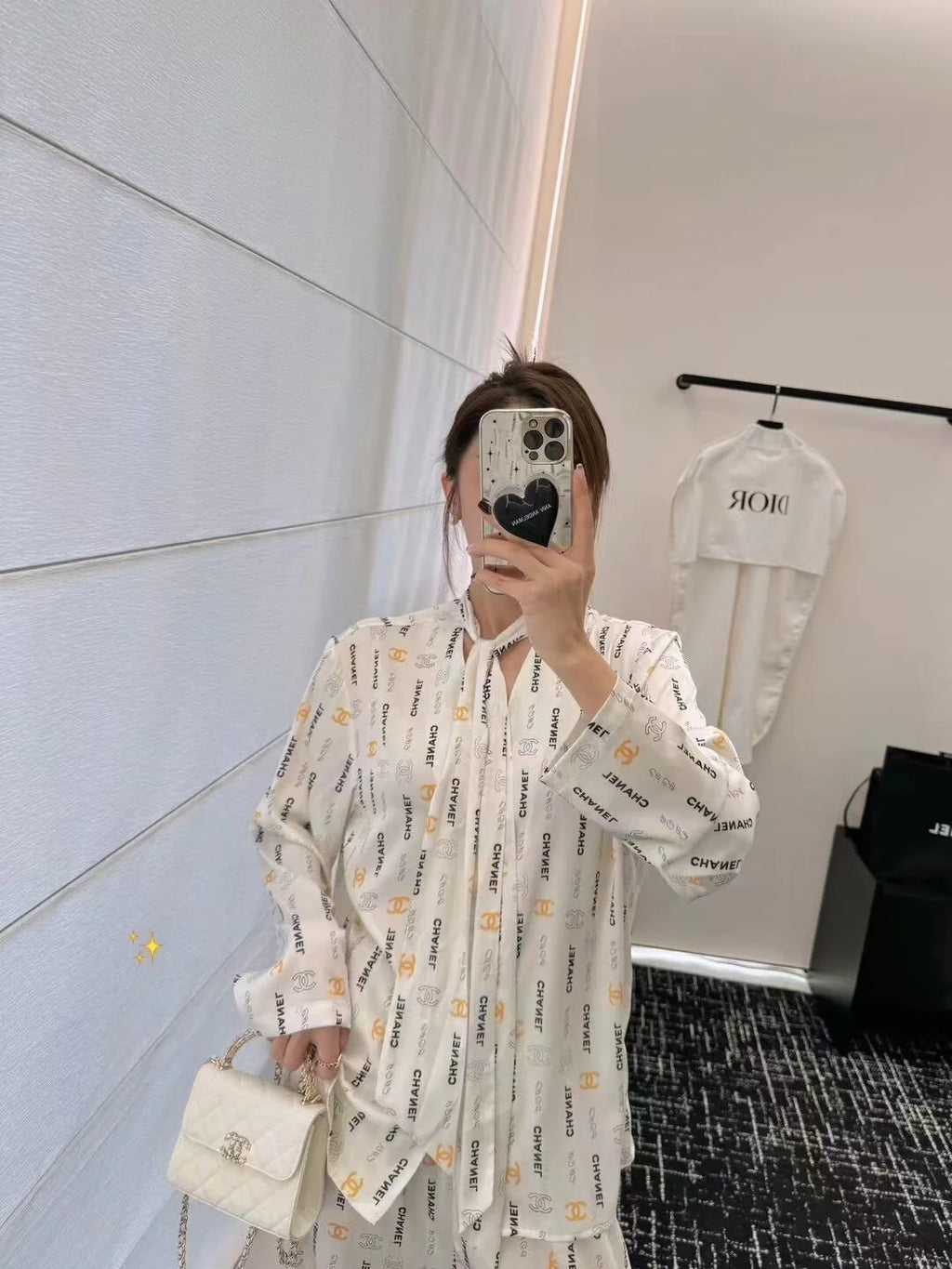 Premium Satin Print Shirt Trousers Suit 1024050910