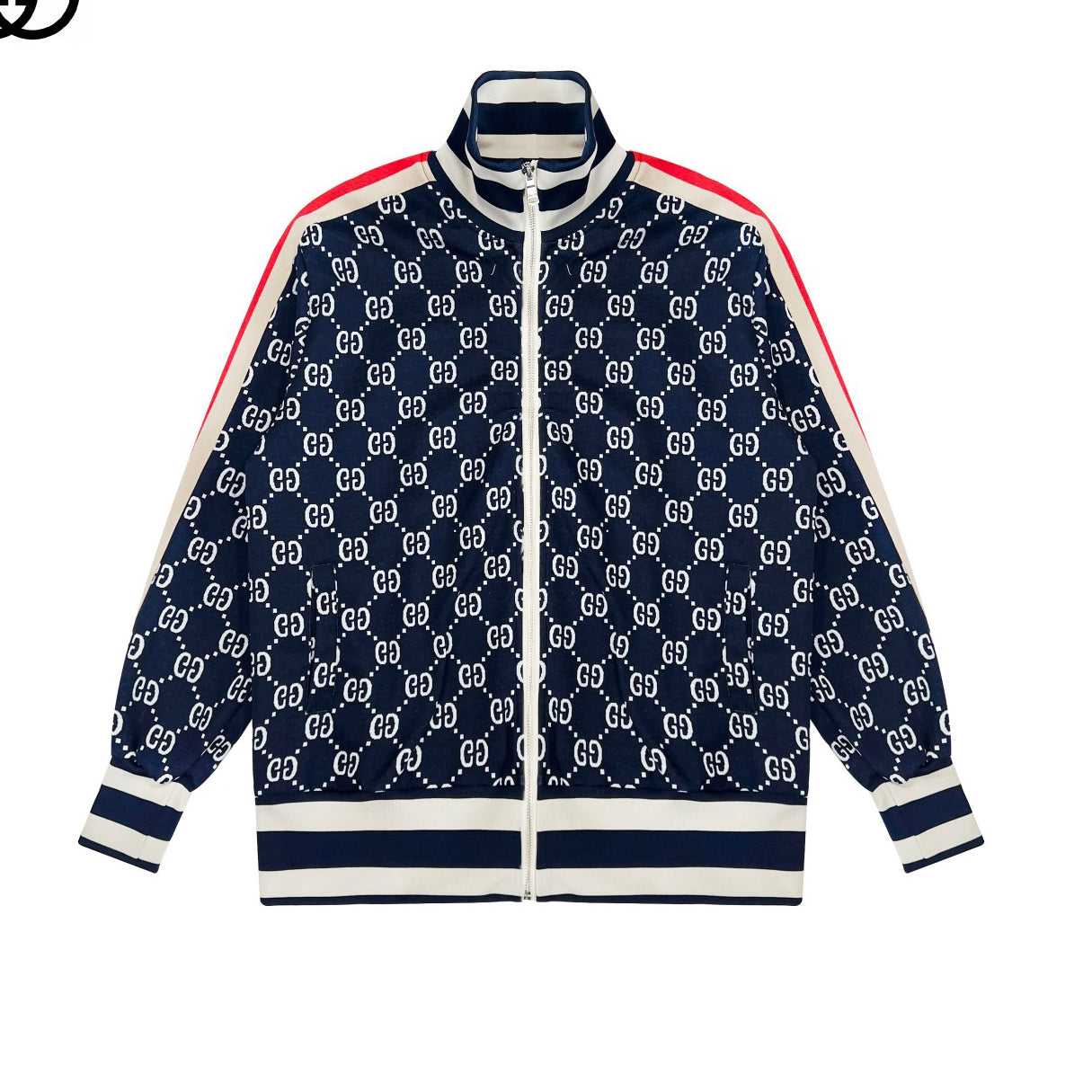 Men's Classic Double G Printed Jacquard Ribbon Jacket