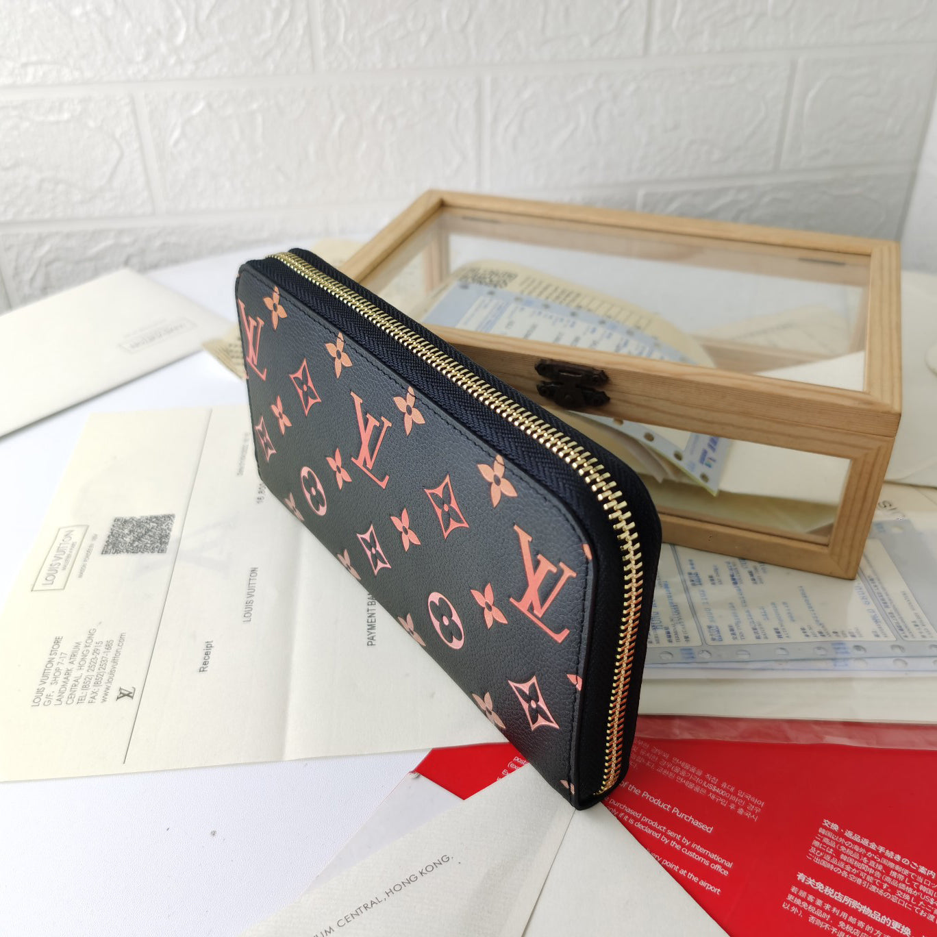 Silk screen multicolored small wallet Z XC16051005