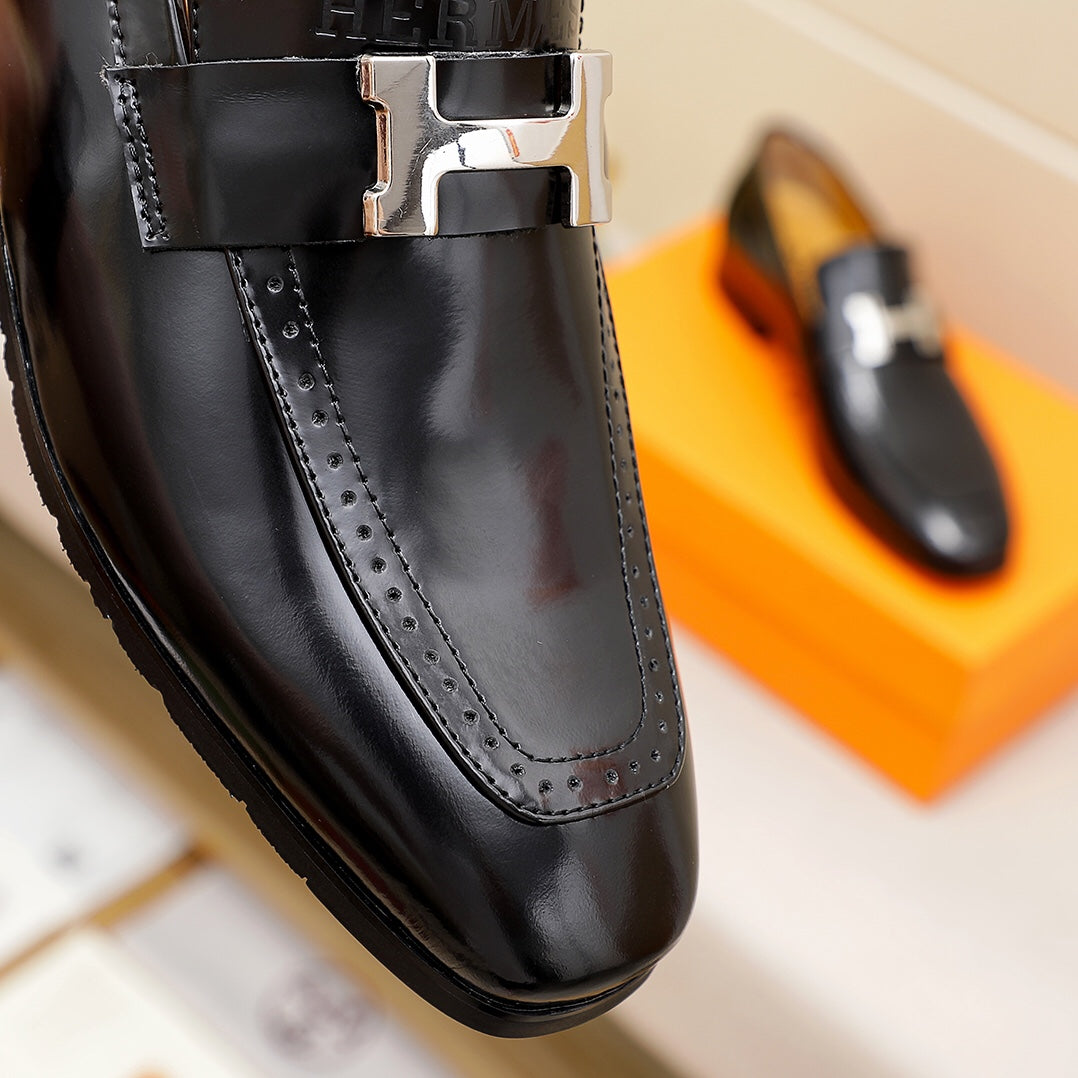 H Fashion Men's Cowhide Leather Shoes 0725022102