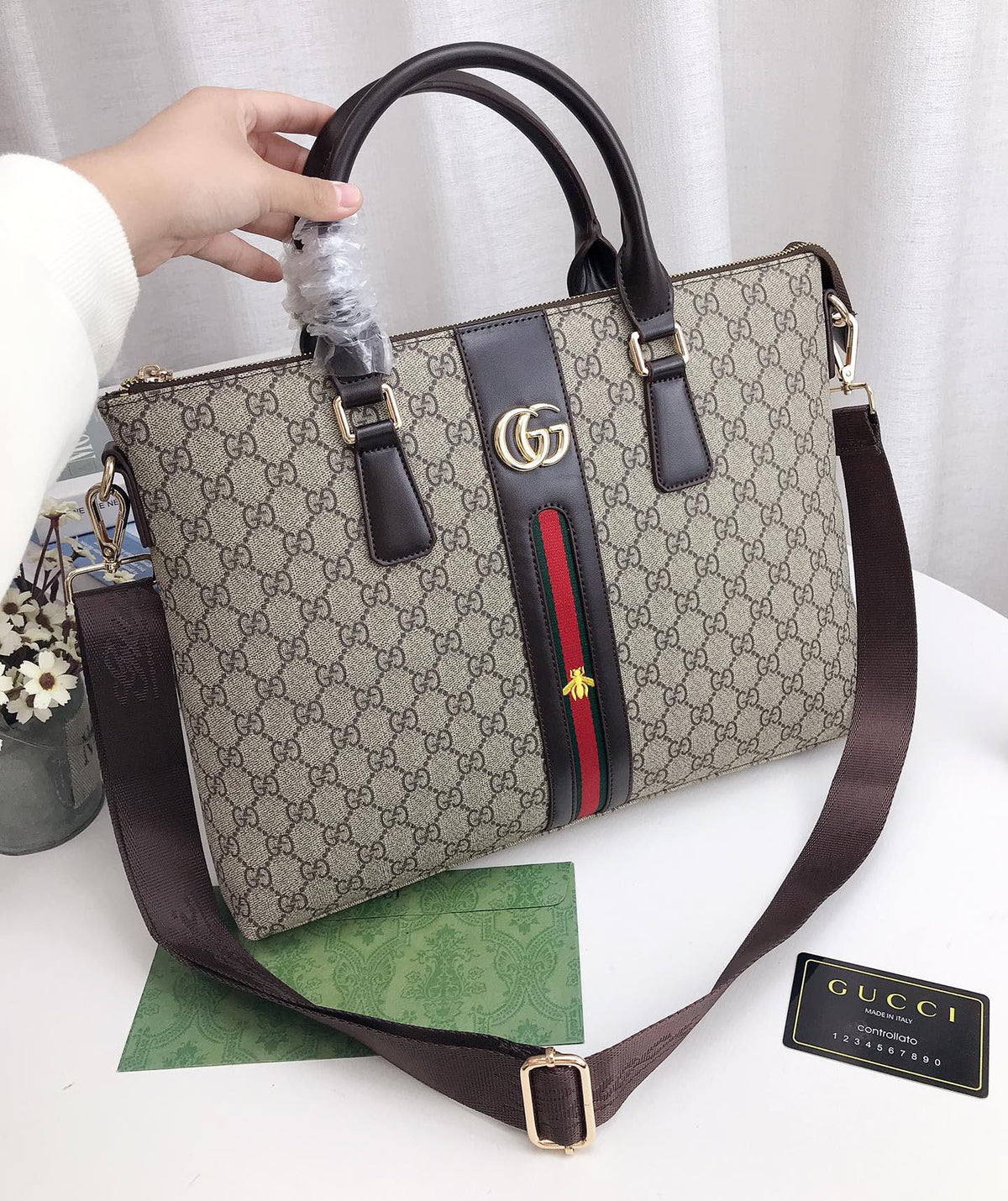 G printed men's bag briefcase handbag computer bag 1824072305