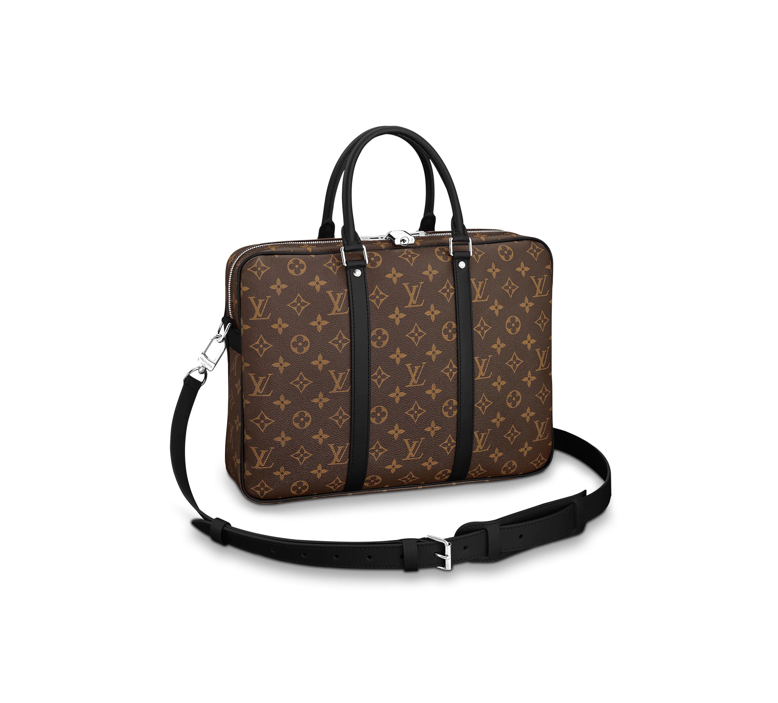 Brown Floral Pattern Business Bags