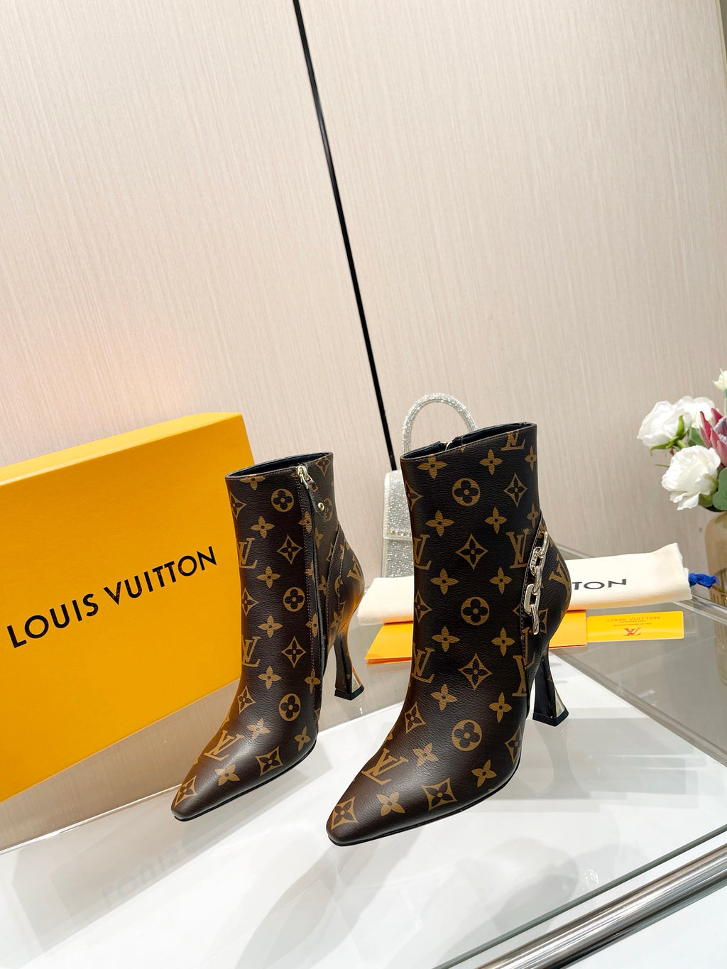 L new fashion printed zipper boots 0724102306