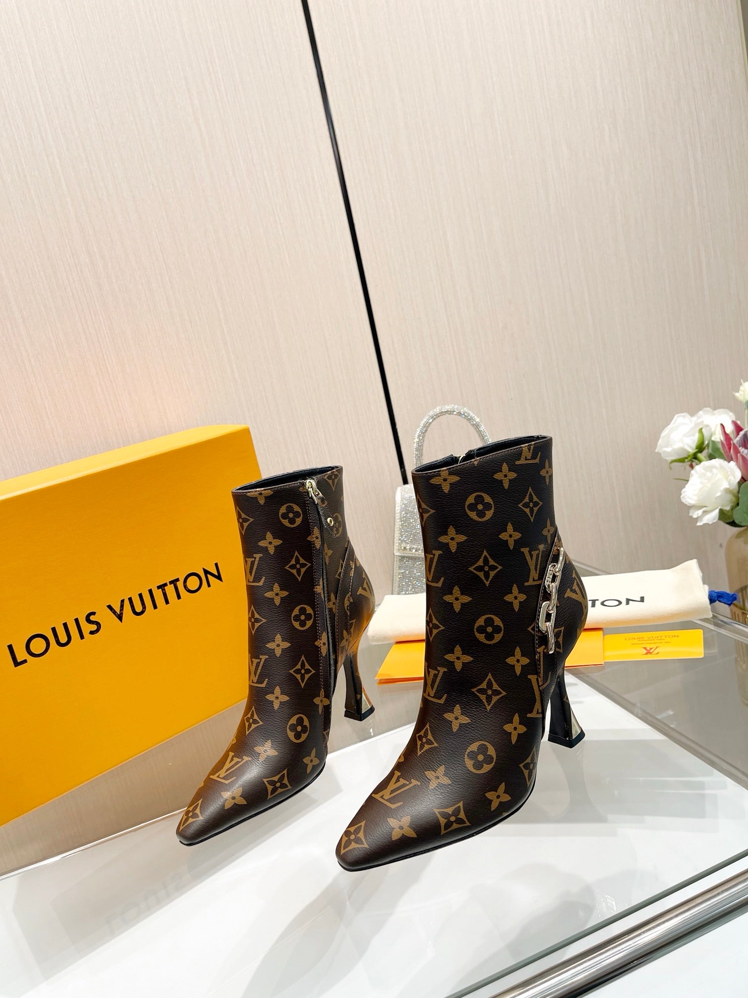 L new fashion printed zipper boots 0724102306